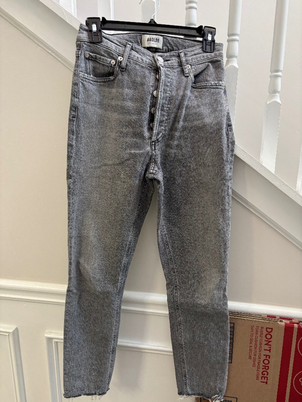 Agolde size 28 black/grey wash denim